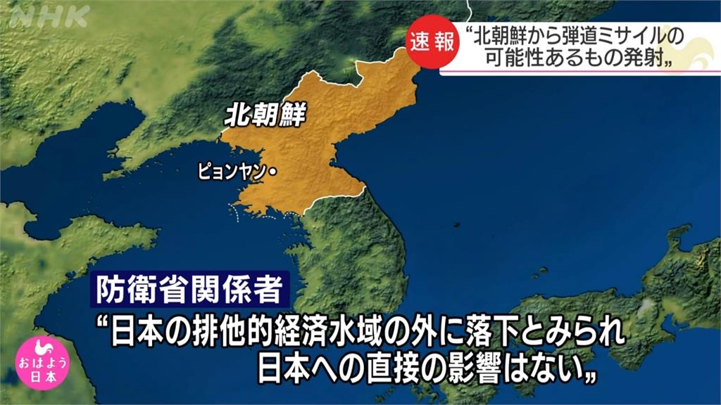 日保安廳發布警告 北朝鮮疑似又發射導彈