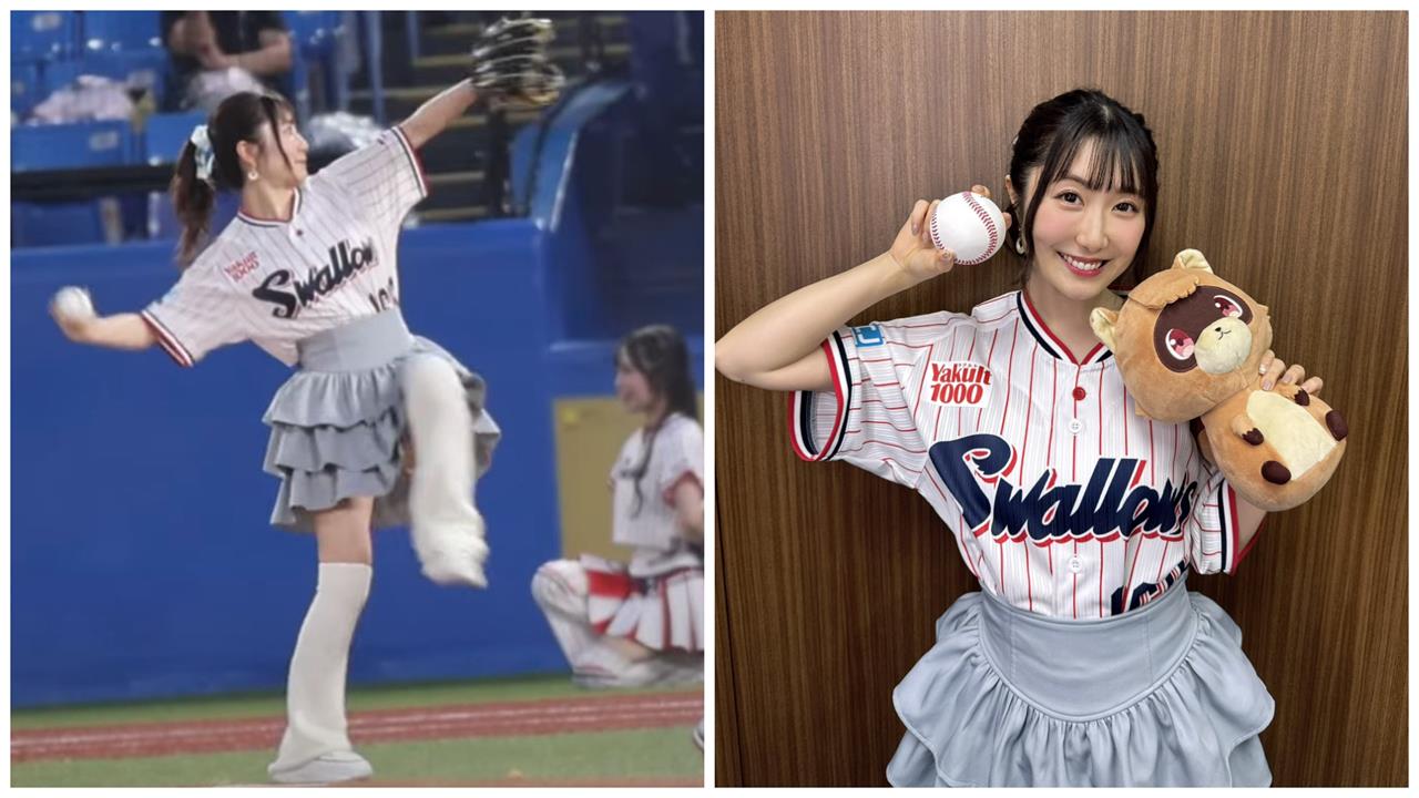 棒球(影)／可愛到霸氣！人氣美女聲優飆「無落地好球」　網喊：這姿勢專業級