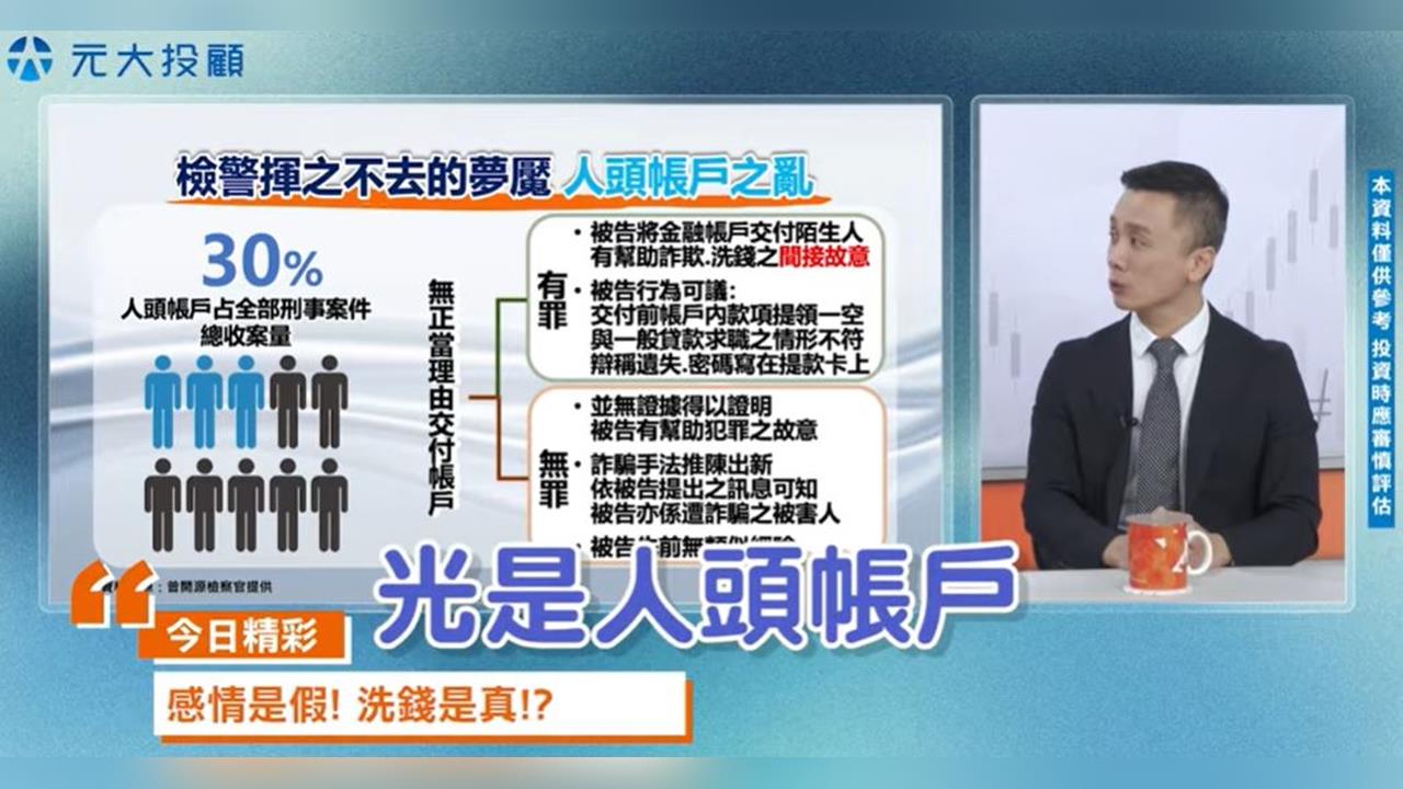 感情是假! 洗錢是真!? 你不知道的帳戶潛規則