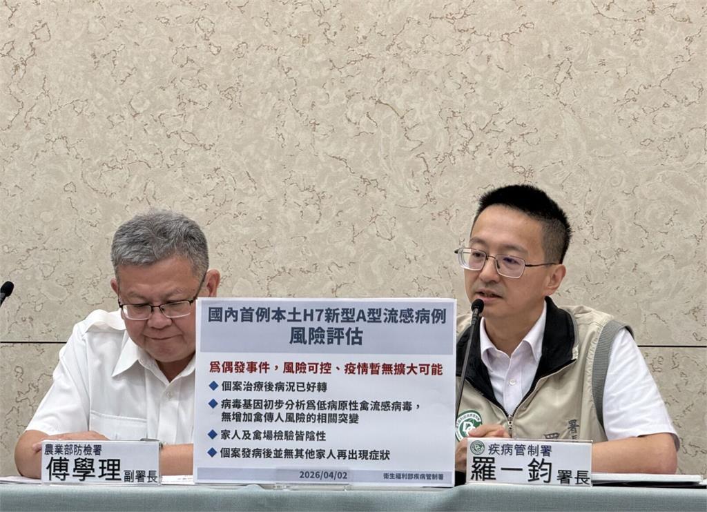本土首例H7新流感「追蹤接觸33人」   羅一鈞三依據：無擴大之虞