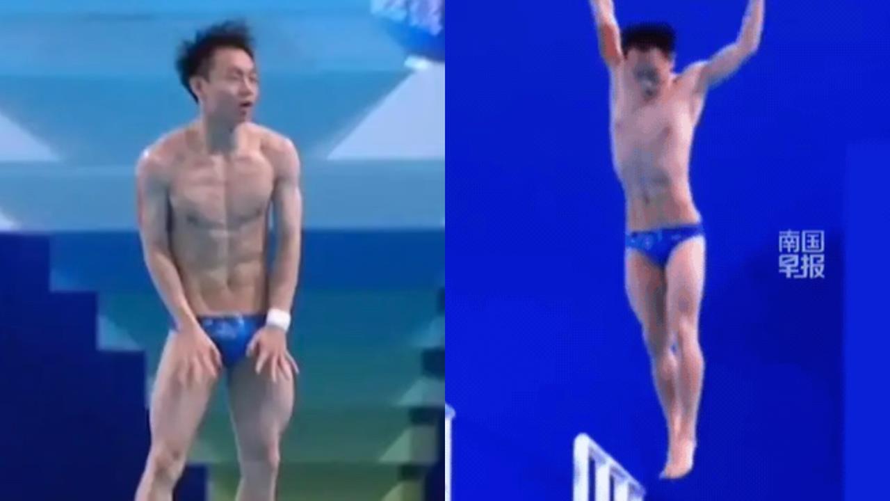 跳水/史上最糗!中國全運會跳水選手「垂直落水」吞0分⋯尷尬瞬間曝光