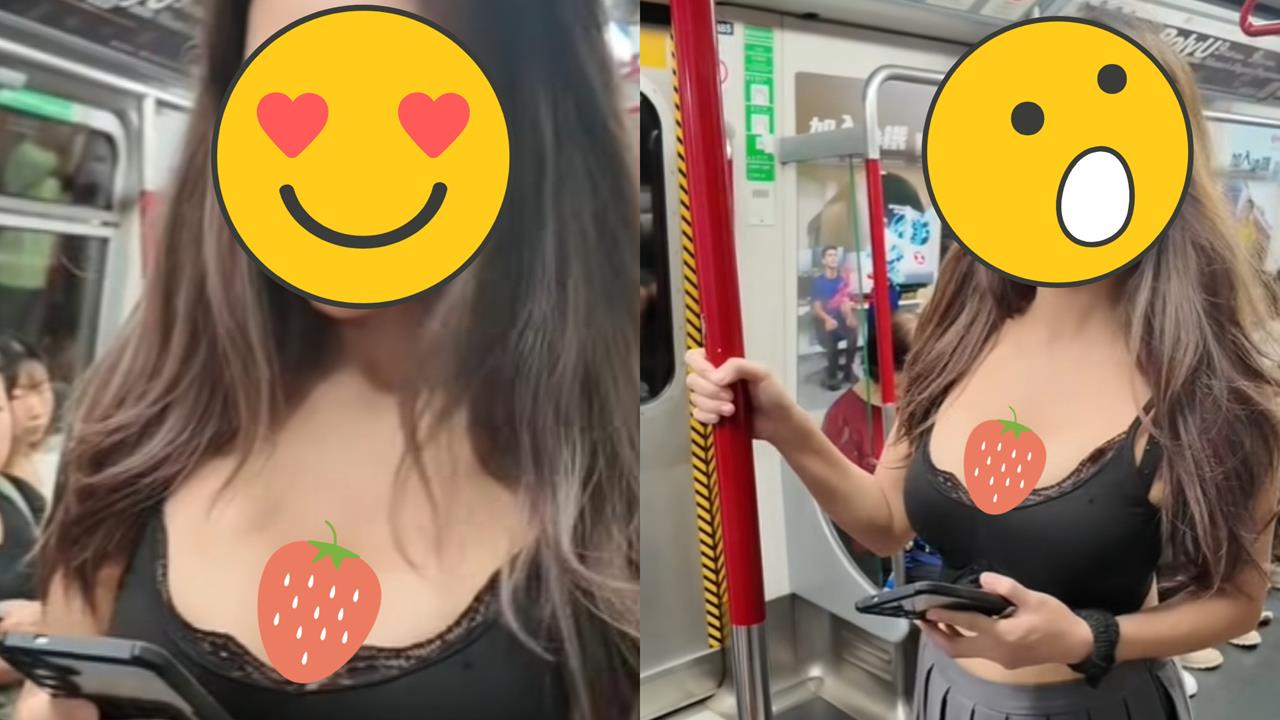 317萬模特兒搭車「脫到只剩Bra」!狂撩髮擺拍…後方乘客「1舉動」意外成焦點