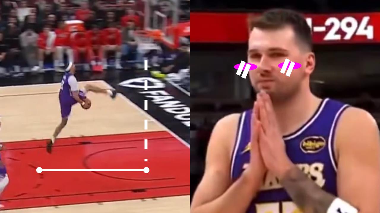 NBA(影)／飛太遠！湖人中鋒「罰球線一步」胯下換手飛扣　D77嚇壞像「小公主」