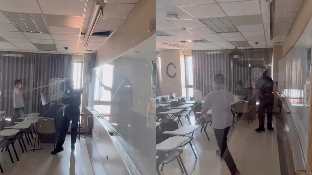 文化大學教室驚見「人猴大戰」3段激戰片瘋傳！結局竟超展開