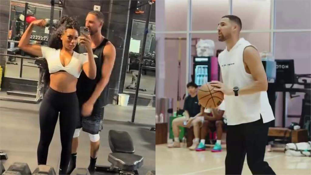 NBA(影)／不只會談戀愛放閃！湯普森繼72球三分　再秀超狂「左手連進10顆」