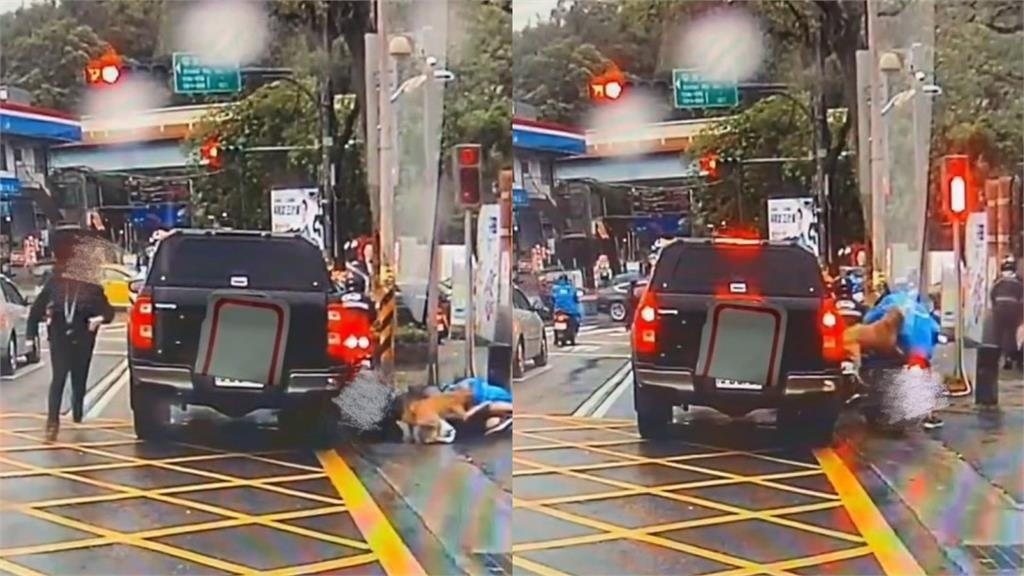 凶猛比特犬後座「自行開窗」跳出攻擊撕咬！等紅燈騎士當場慘叫「駭人畫面曝光」