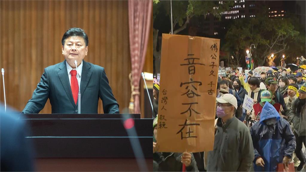 傅崐萁插口袋現身…花蓮人不忍了！「老爺爺被攙扶上街」抗議畫面流出