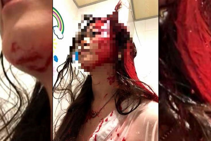 購物起糾紛 直播主遭潑紅漆還留言恐嚇「下次就是血」