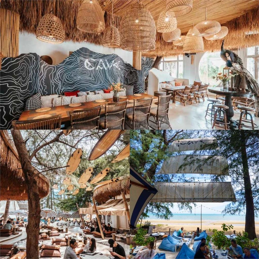 泰國芭達雅餐廳 Cave Beach Club｜濃濃的渡假感　人氣網美海灘餐廳!!