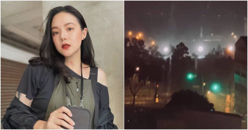 颱風丹娜絲猛襲！歐陽靖「住台南一級戰區」嚇壞：我家跟地震一樣在晃