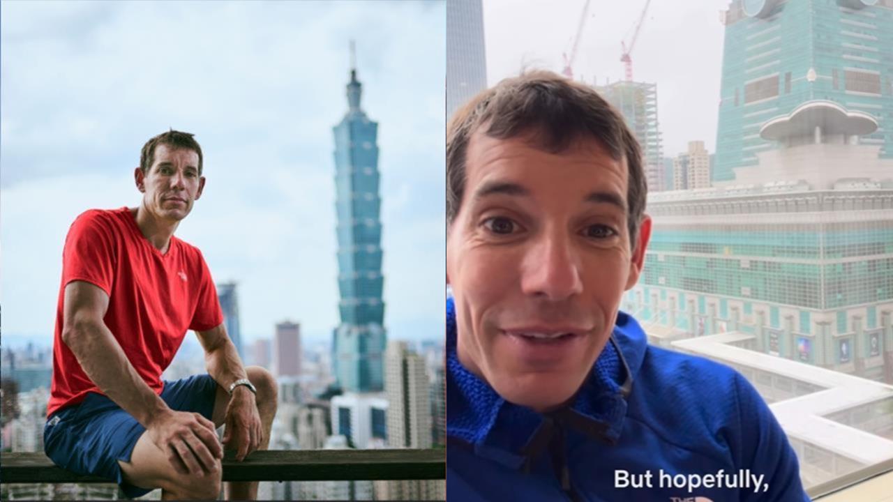 霍諾德「徒手爬101」遇雨延期！拍片暖謝支持者…親曝心聲：攀岩要聽天由命