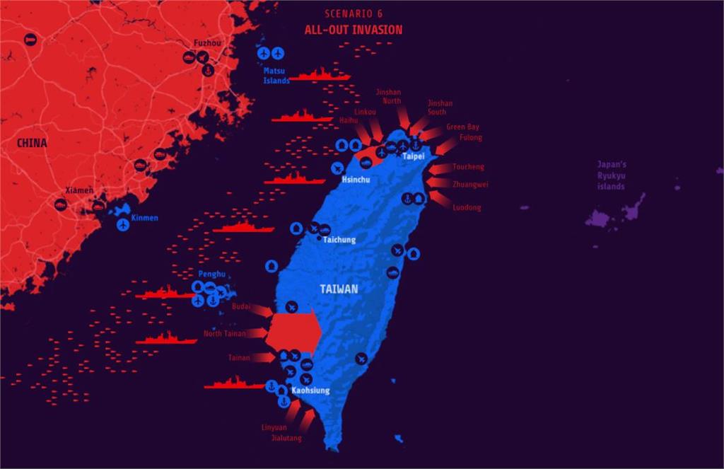 快新聞／路透推算中國發動「台灣之戰」的6種模式　從封鎖馬祖開始到空襲互轟