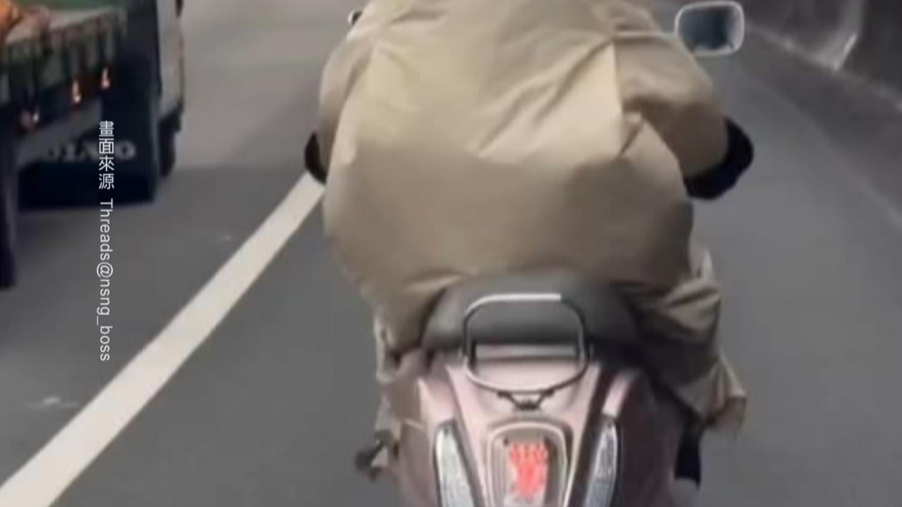 機車誤闖國道遭開罰! 女騎士一路騎進服務區嚇壞駕駛