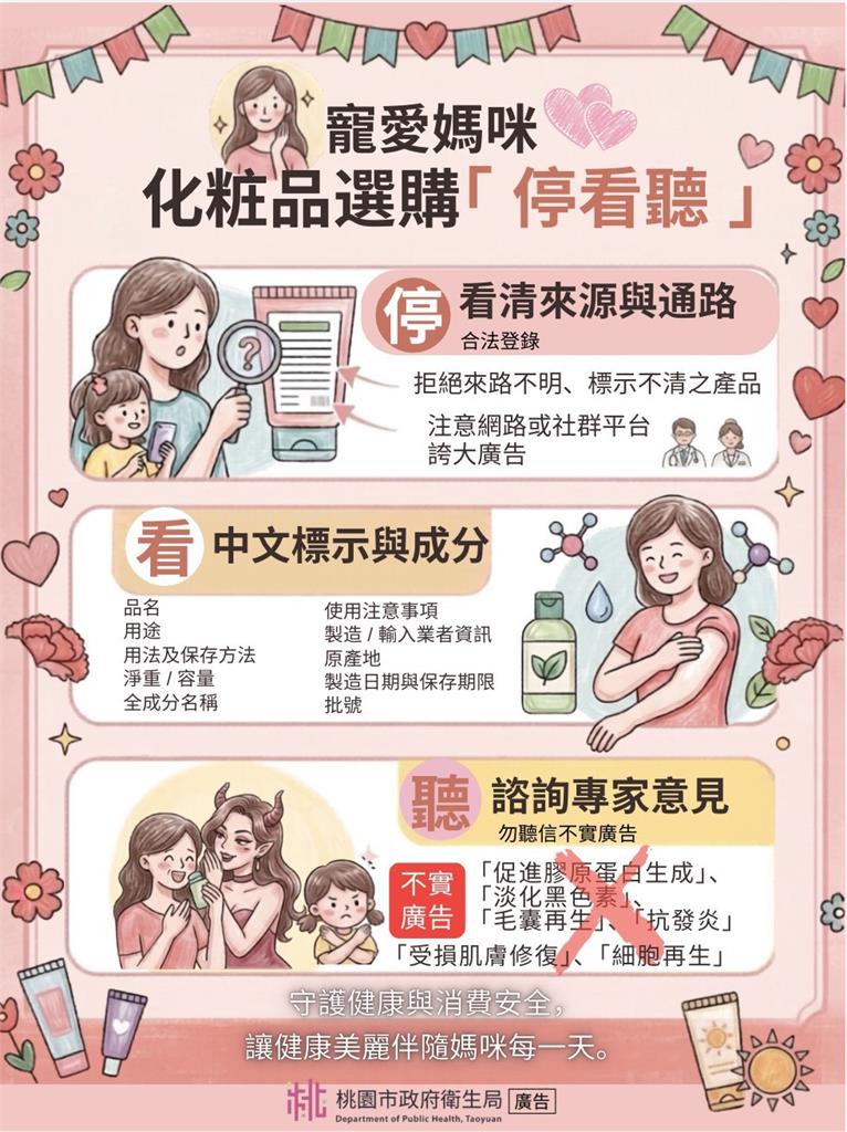 愛媽咪不踩雷！選購保養品認明中文標示 避開誇大不實廣告
