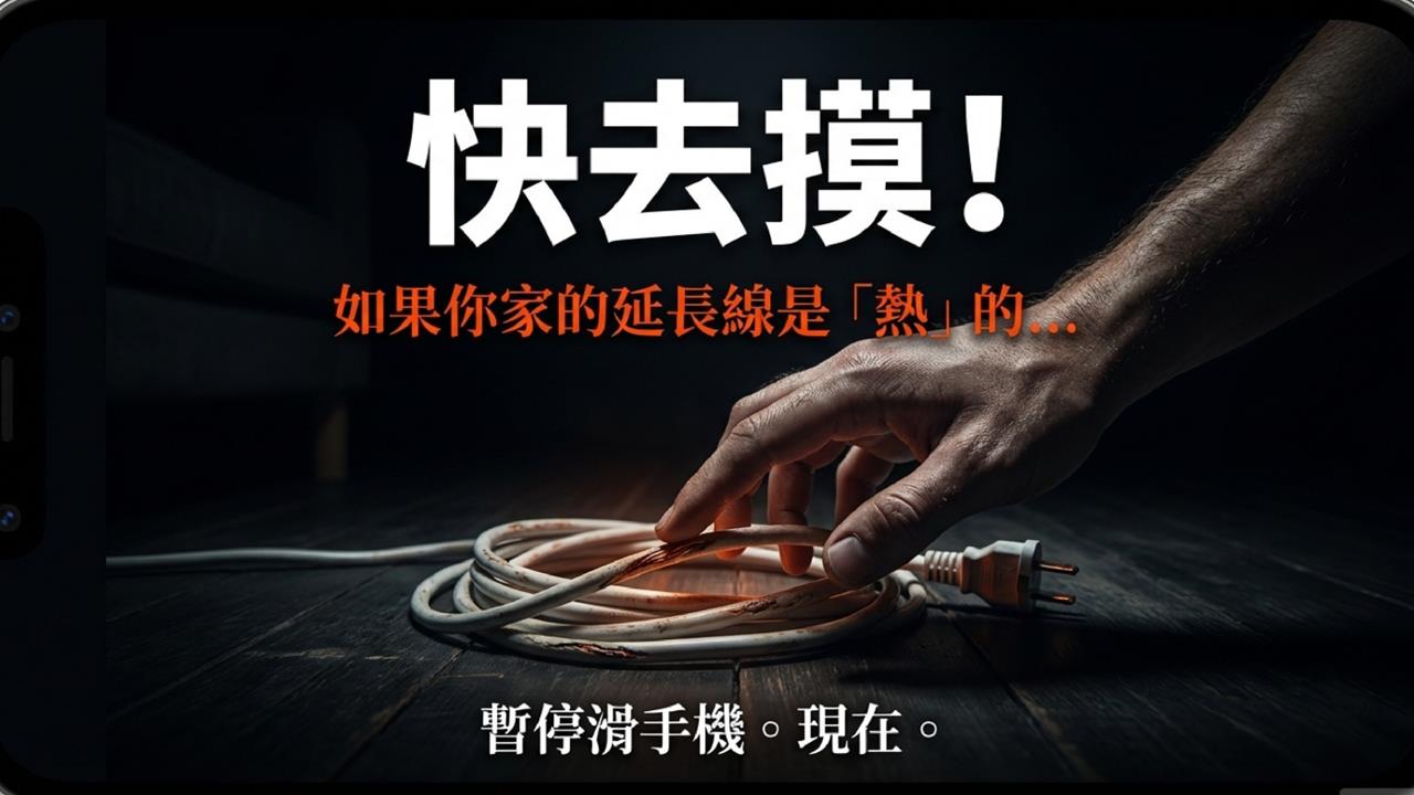家中延長線「摸到燙燙的快拔掉」！消防員曝「這些徵兆」：是火災發生倒數計時…