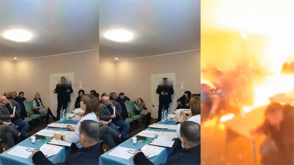 快新聞／事發畫面曝！烏克蘭議員開會突丟3顆手榴彈　現場爆炸釀26傷