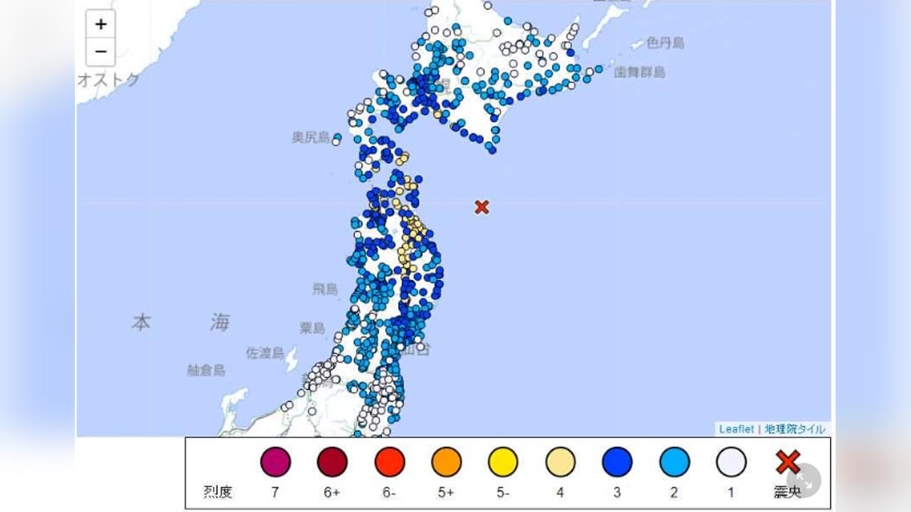 日本青森又震! 規模6.7 持續發布海嘯注意報