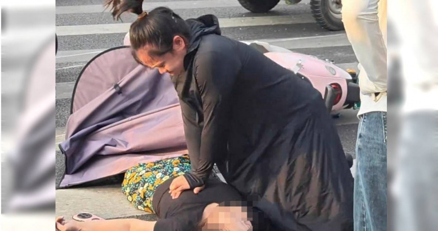 孕婦救昏迷傷者影片瘋傳 本人回應:我沒懷孕