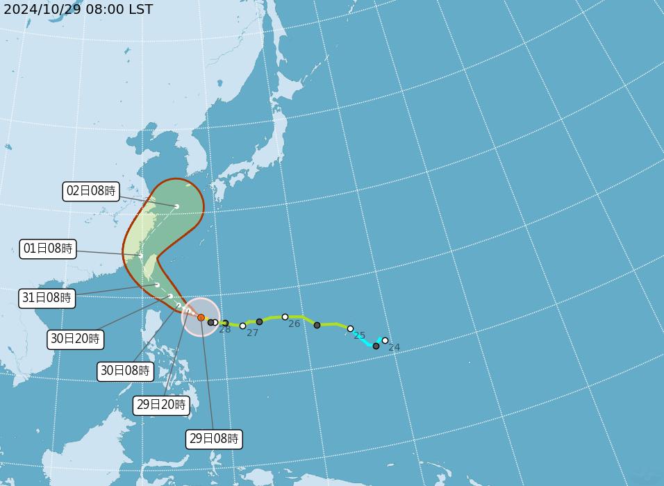 快新聞／中颱康芮逼近！　氣象署預計17：30發海警