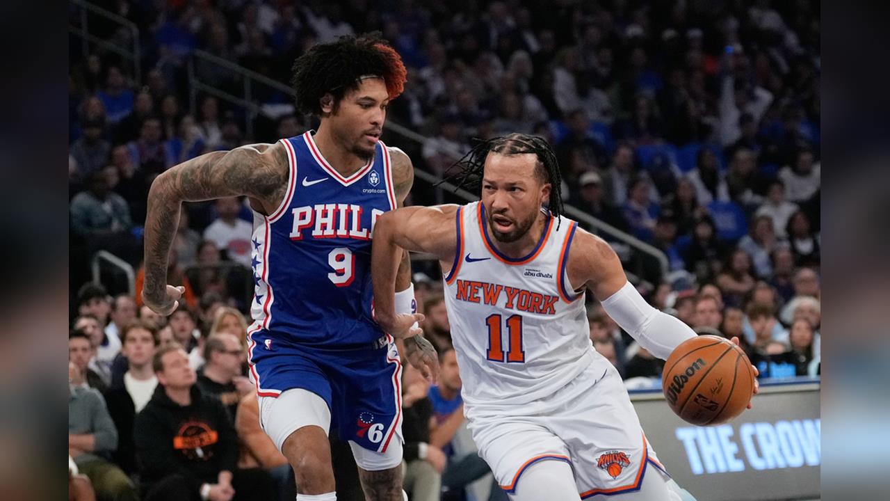 NBA(影)／尼克首戰大勝七六人39分！連3場季後賽重創對手寫下聯盟新紀錄