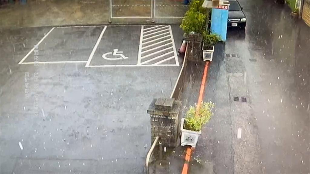 台中太平大雨夾雜冰雹！　當地民眾首見直呼：好神奇