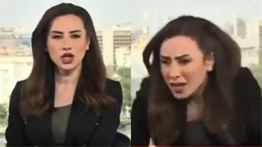 以色列襲擊敘利亞！女主播「連線到一半遇轟炸」尖叫逃跑畫面全被拍
