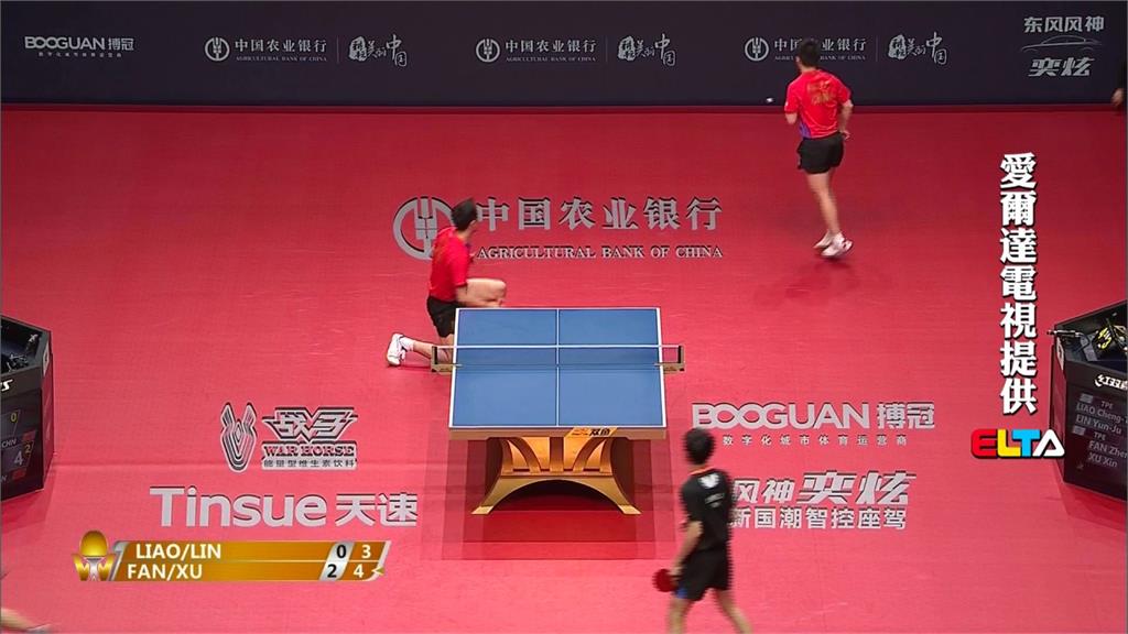 桌球年終賽／不敵中國組合 林昀儒、廖振珽奪銀牌