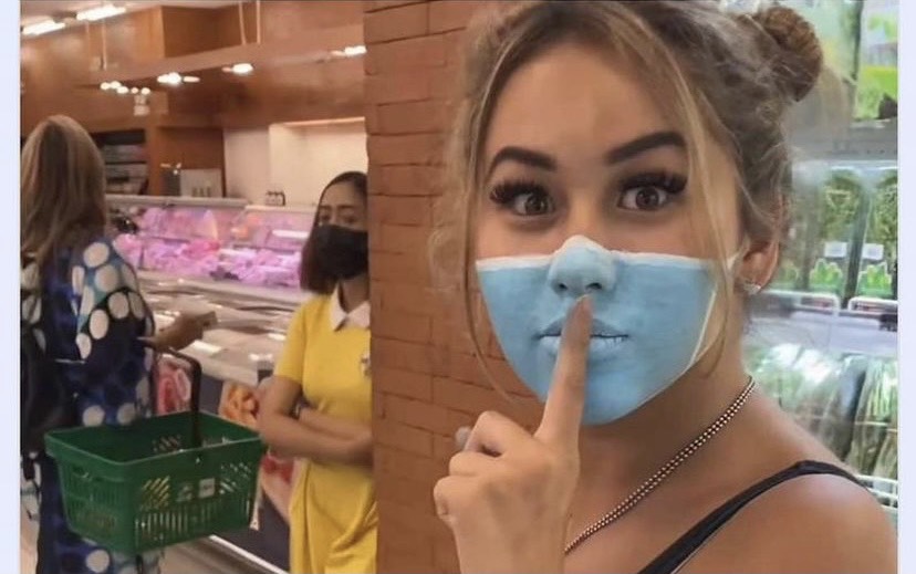 快新聞／網紅林啟晨彩繪「假口罩」超市趴趴走 印尼當局將驅逐出境