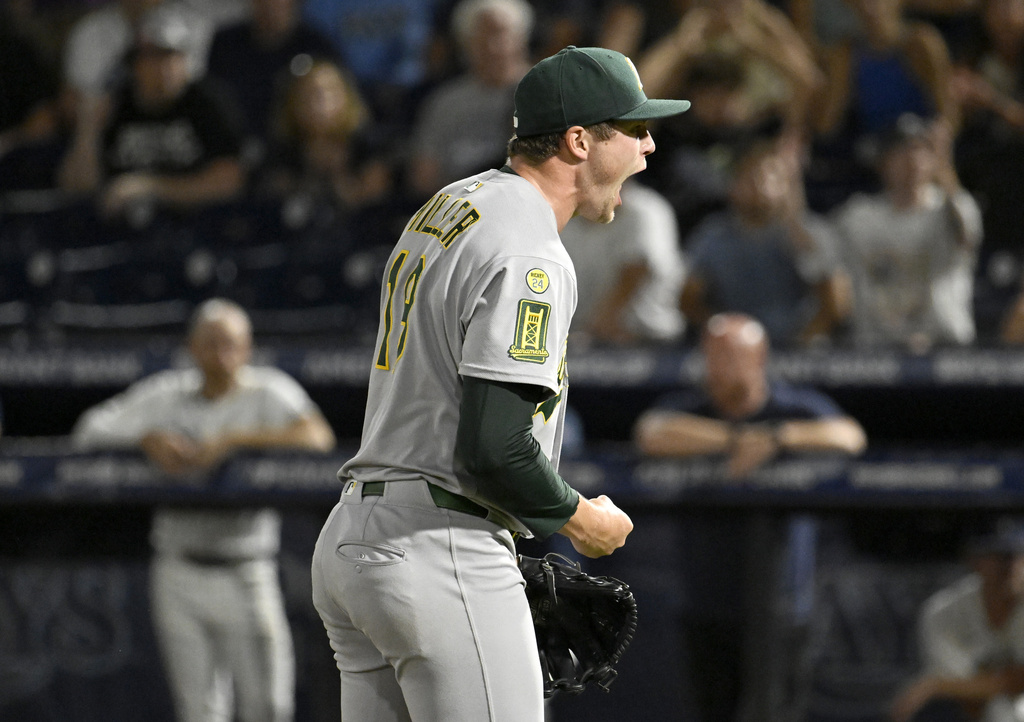 MLB(影)/球速太快你跟不上!運動家守護神狂飆167公里火球創本季最速