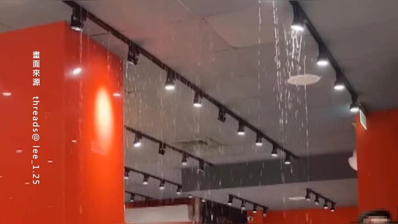吃牛排配水舞秀？台中連鎖牛排館　「天花板驚見水柱」彷彿誤入水濂洞
