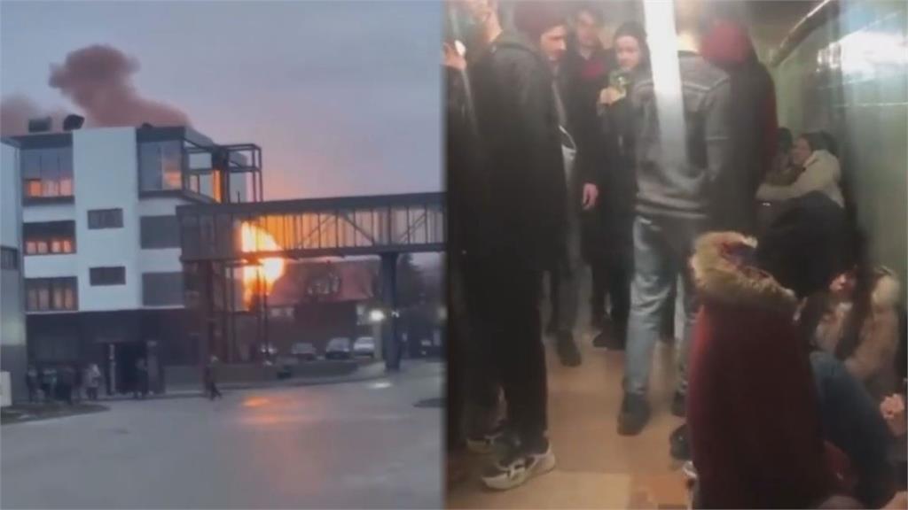 俄國開戰！直炸烏克蘭機場影片曝光　人民「擠爆防空洞」躲攻擊