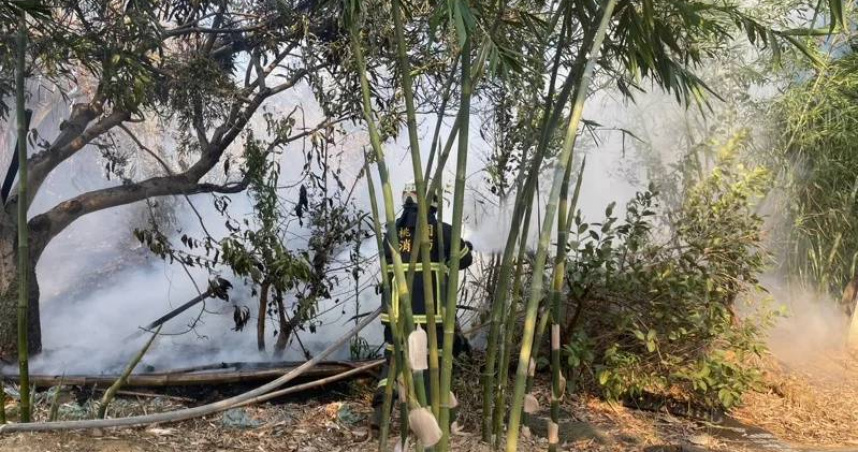 桃園蘆竹77歲老農燒草整地跌落火堆 全身90%燒傷搶救不治