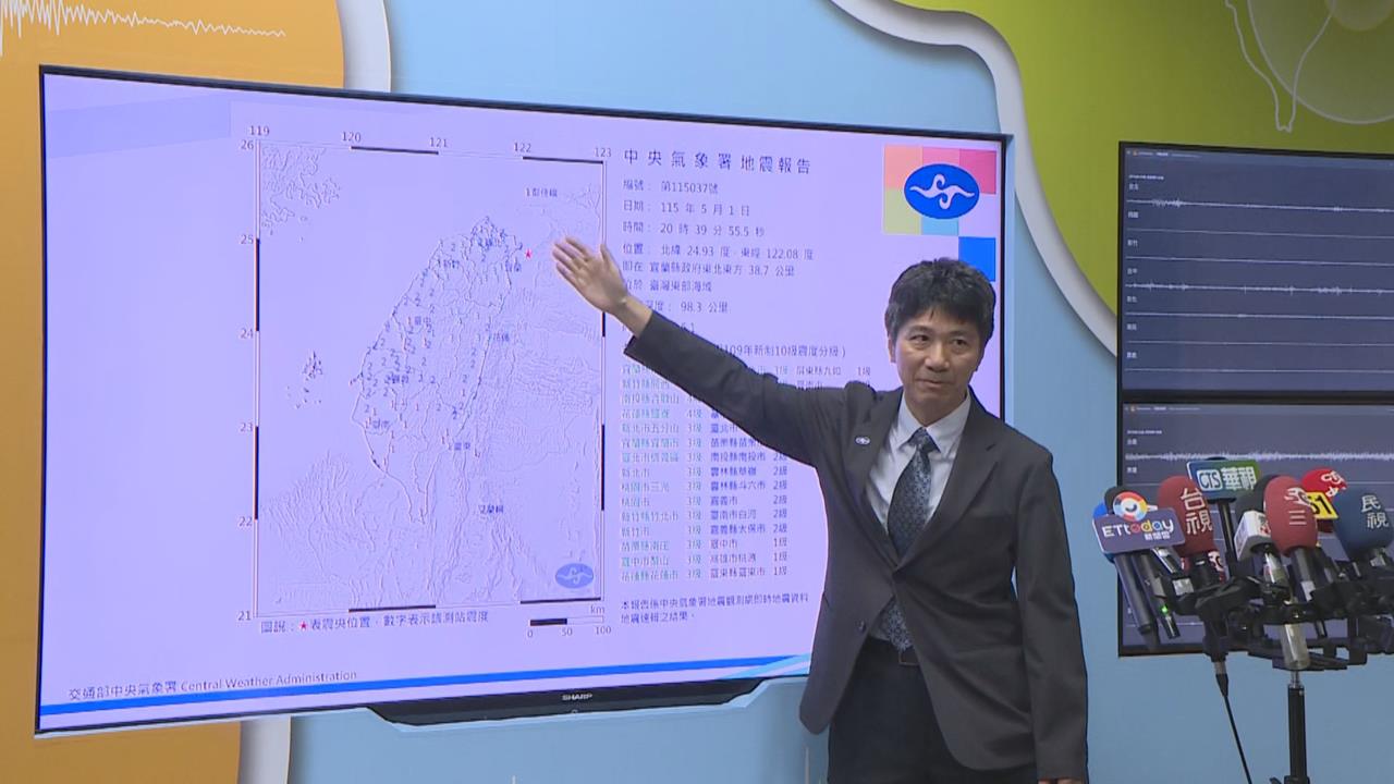 快新聞／晚間6.1地震！氣象署示警：未來3天恐有規模5到5.5餘震