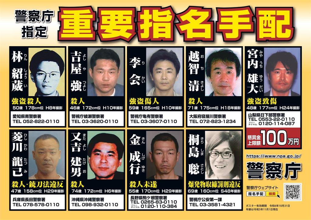 快新聞／好巧！日本殺人未遂黑道幹部金成行遭逮捕　通緝照正好在桐島聰「旁邊」