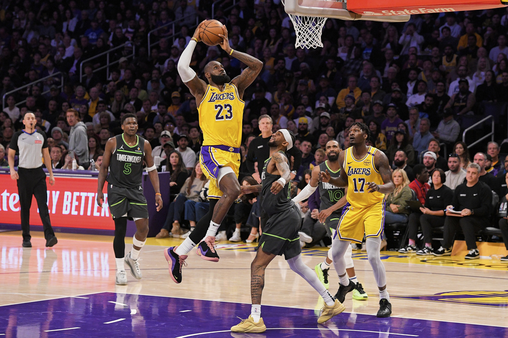 NBA(影)／湖人沒唬人提前放暑假！「狗貝」雙二十肆虐禁區灰狼下剋上晉級