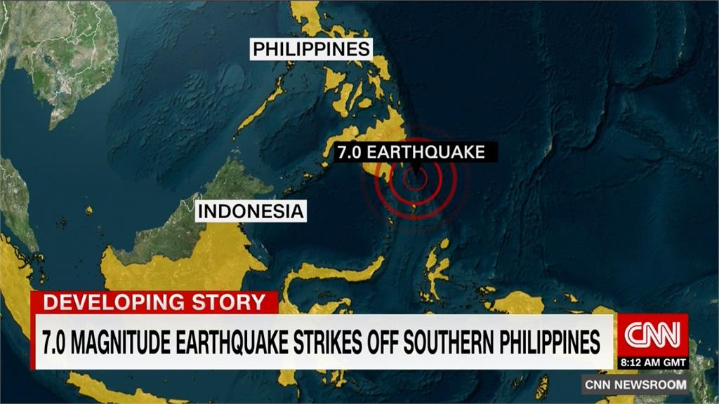 菲律賓規模6.9強震 一度發布海嘯警報