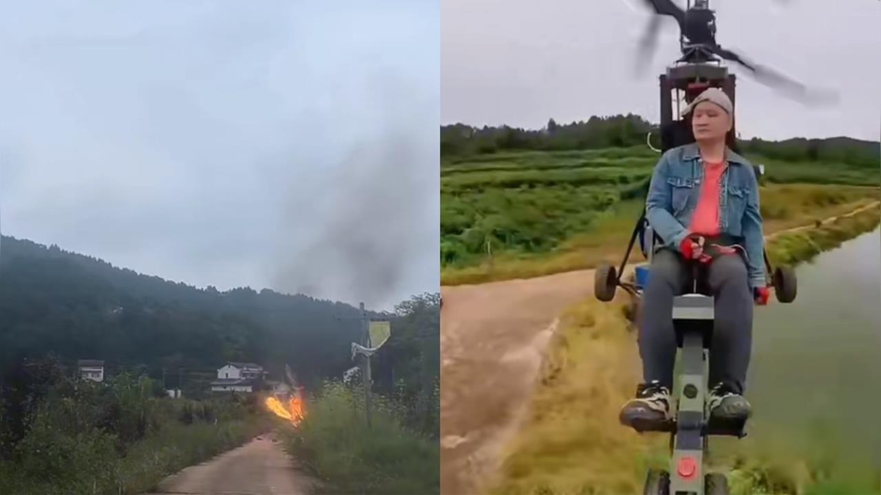 55歲中網紅直播突墜機身亡！自製飛機瞬間「成火球」數千人線上目睹看傻