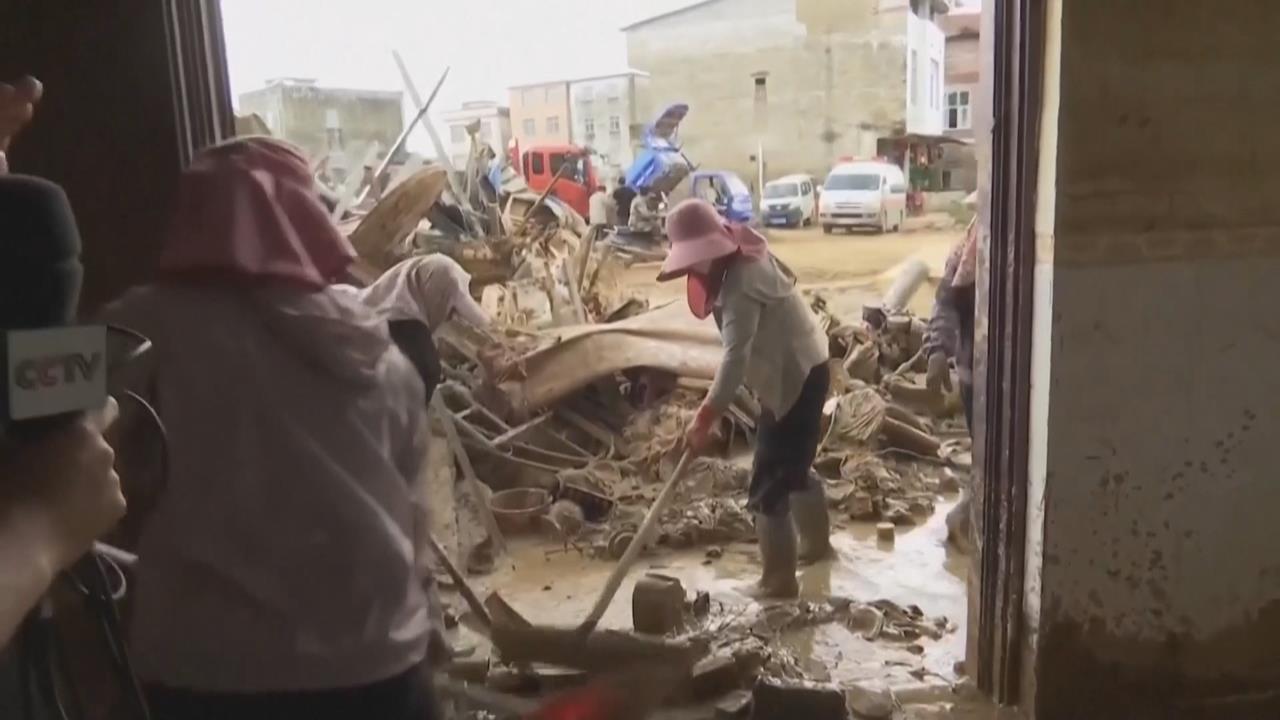 梅莎颱風釀中國廣西水庫潰堤　養豬場被淹沒　大量死豬浮水面