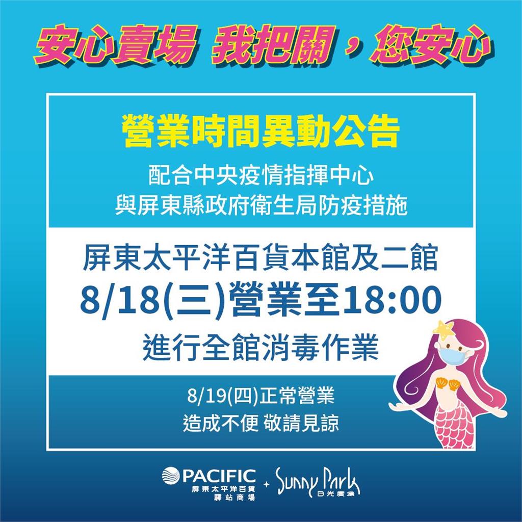 快新聞／高市印度返台確診女足跡曝光！　屏東太平洋百貨今晚急消毒　