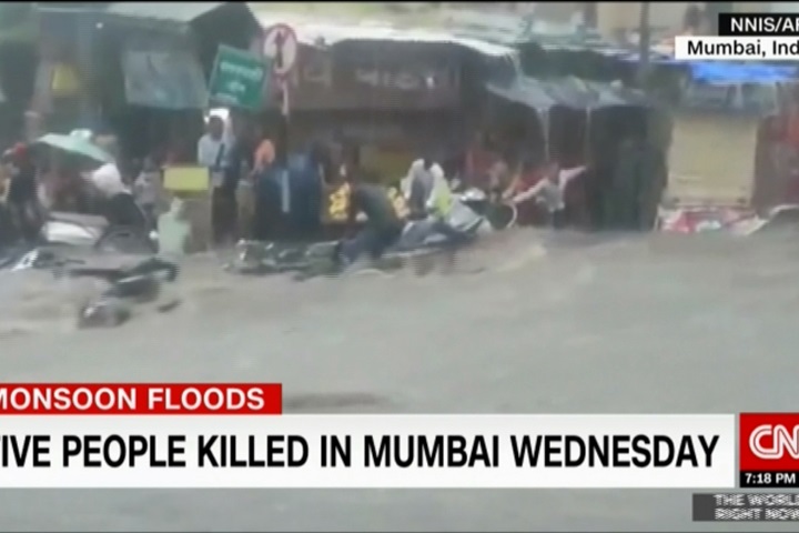 南亞雨季釀災 孟買暴雨轟炸至少5死