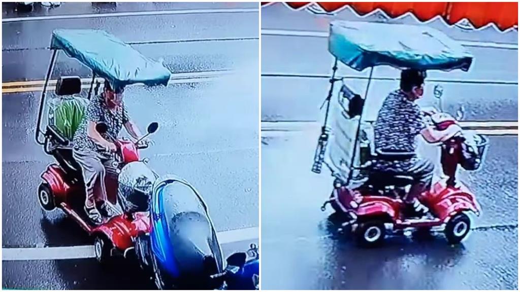 彰化嬤電動車變「碰碰車」　倒車180度大迴轉肇逃全都錄