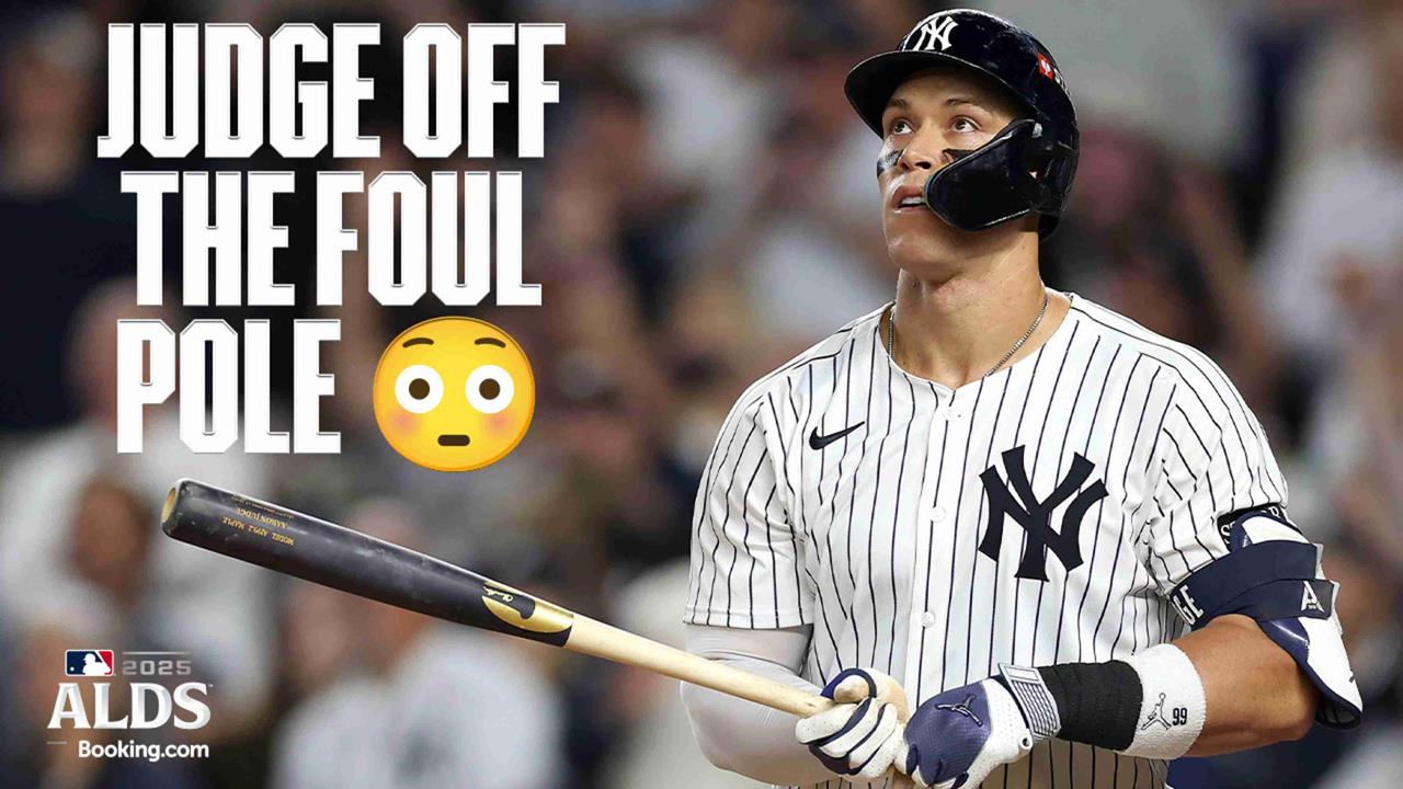 MLB(影)／季後賽首轟出爐！洋基「法官」背水一戰炸裂「命中標竿」追平彈