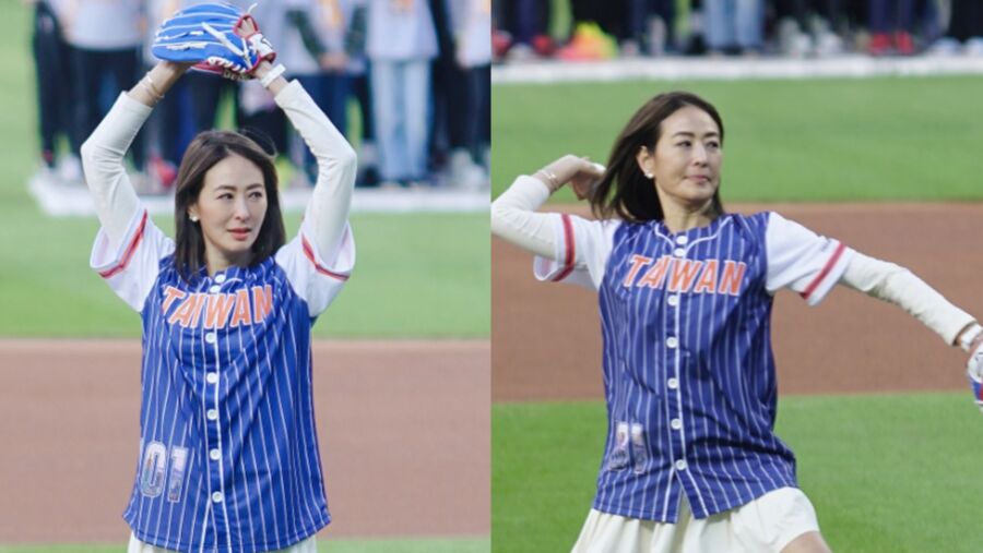 賈永婕MLB開球！胸前「TAIWAN」超吸睛　感動喊：我台灣我驕傲