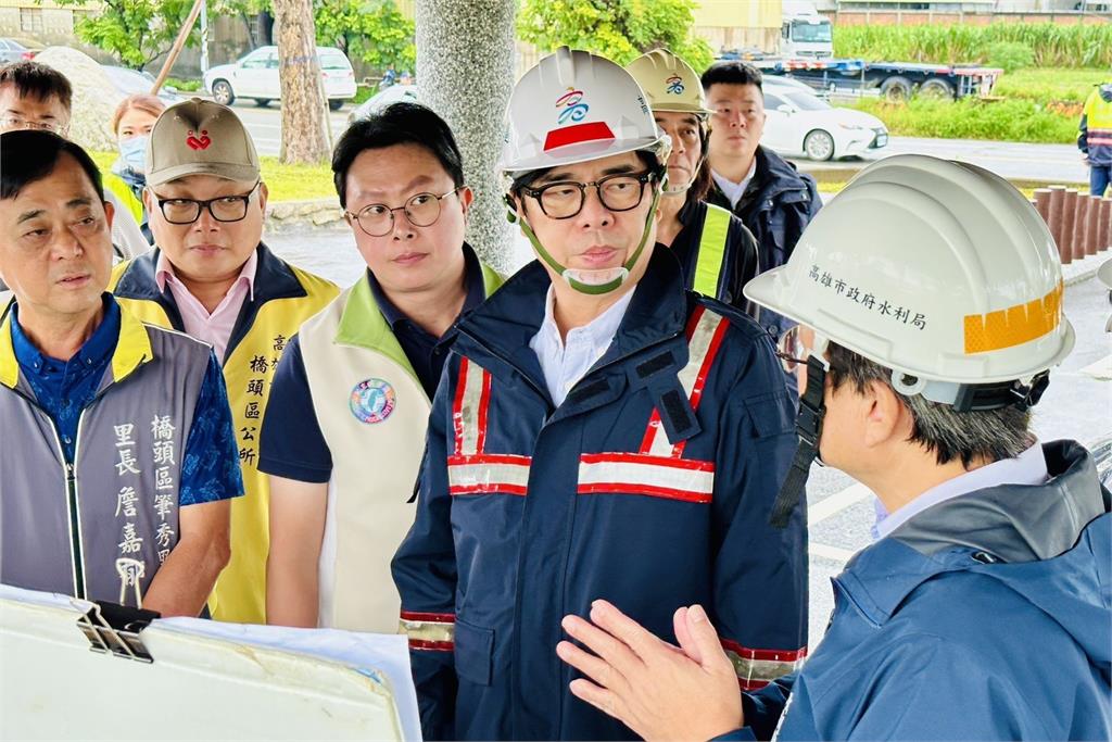 快新聞/視察北高雄防汛設施 陳其邁:超前部署守護社區安全