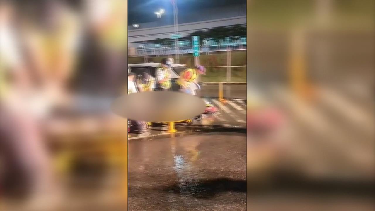 出國遇死劫！租賃車桃機一航自撞　後座乘客夫妻1死1傷