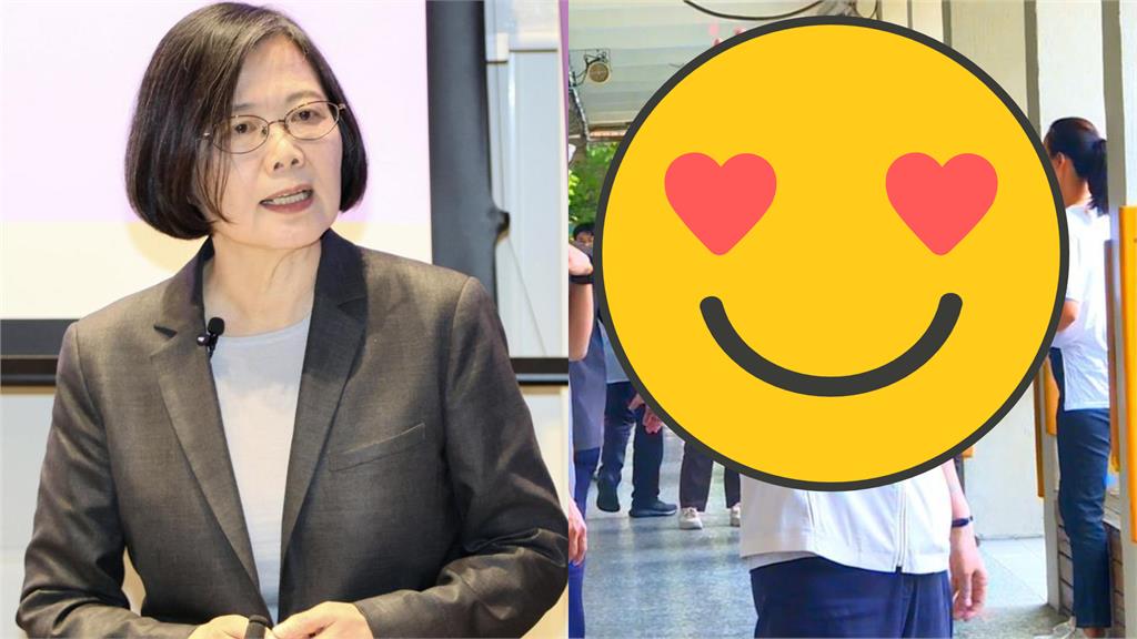 蔡英文剛睡醒「呆毛炸出」衝投票!沒排聯訪遭堵麥「1反應」網笑:對照組欸