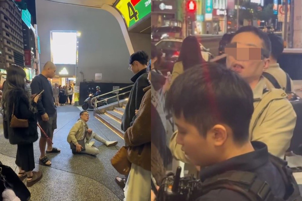 中山站鬧區變態男「連抓6女屁股」 遭光頭正義哥壓制畫面曝光