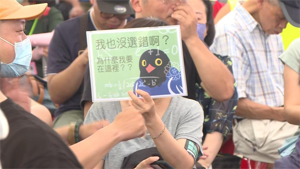 全台青鳥集結挺覆議案　高喊「拒絕民主倒退」