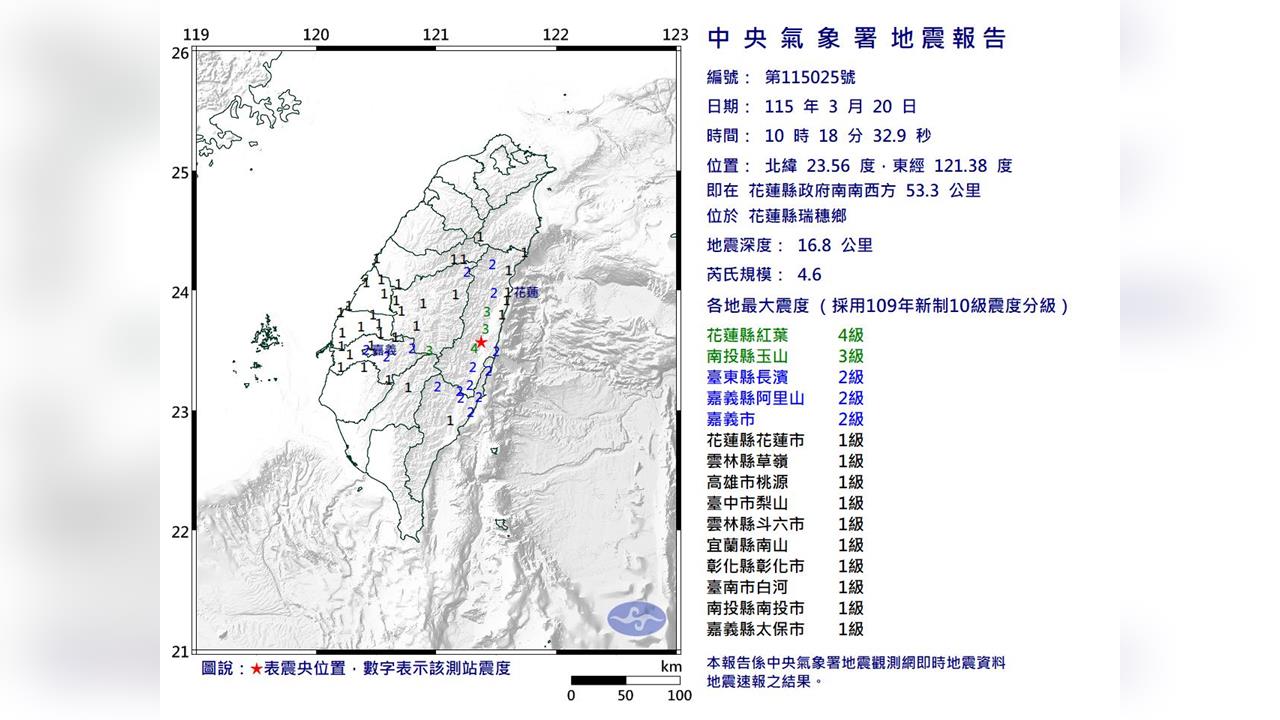 快新聞／地牛翻身！花蓮4.6地震　11縣市有感