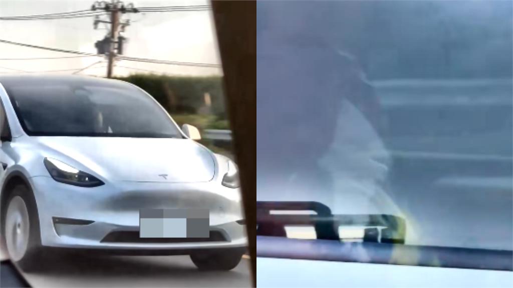 特斯拉男「睡到嘴開開」破百猛飆國道！超扯畫面全被拍...網嚇歪：哪來的勇氣